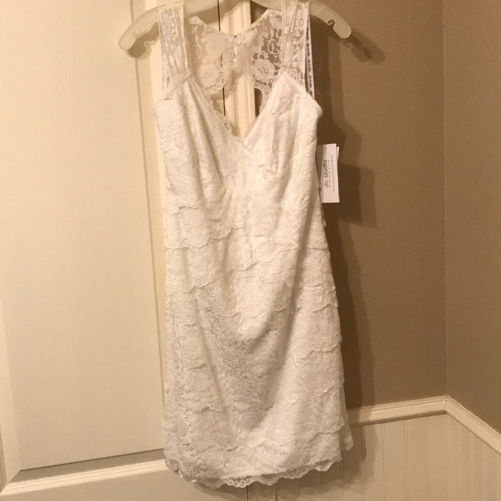 David’s Bridal Ivory/white cocktail dress size 10